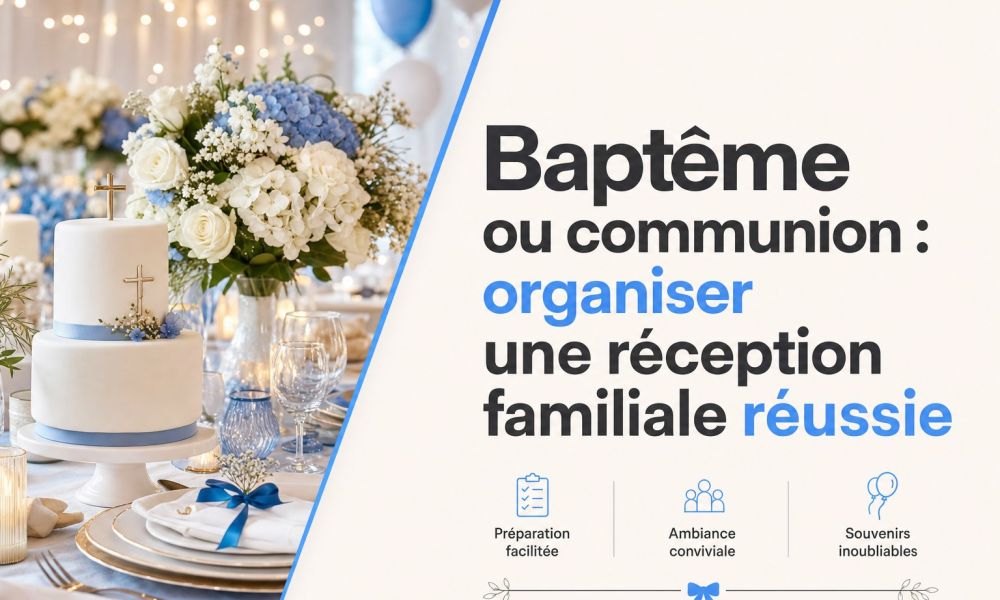 Baptême ou communion : organiser une réception familiale réussie