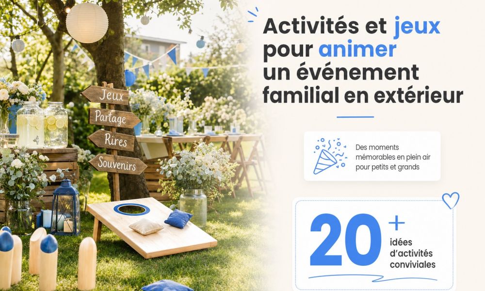 Activités et jeux pour animer un événement familial en extérieur